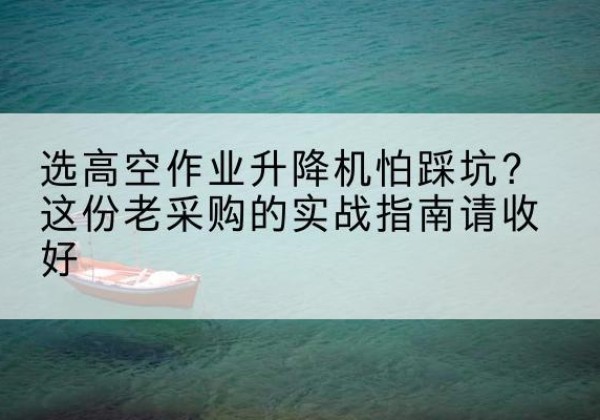 峨边高空作业升降机厂家推荐-选高空作业升降机怕踩坑？这份老采购的实战指南请收好
